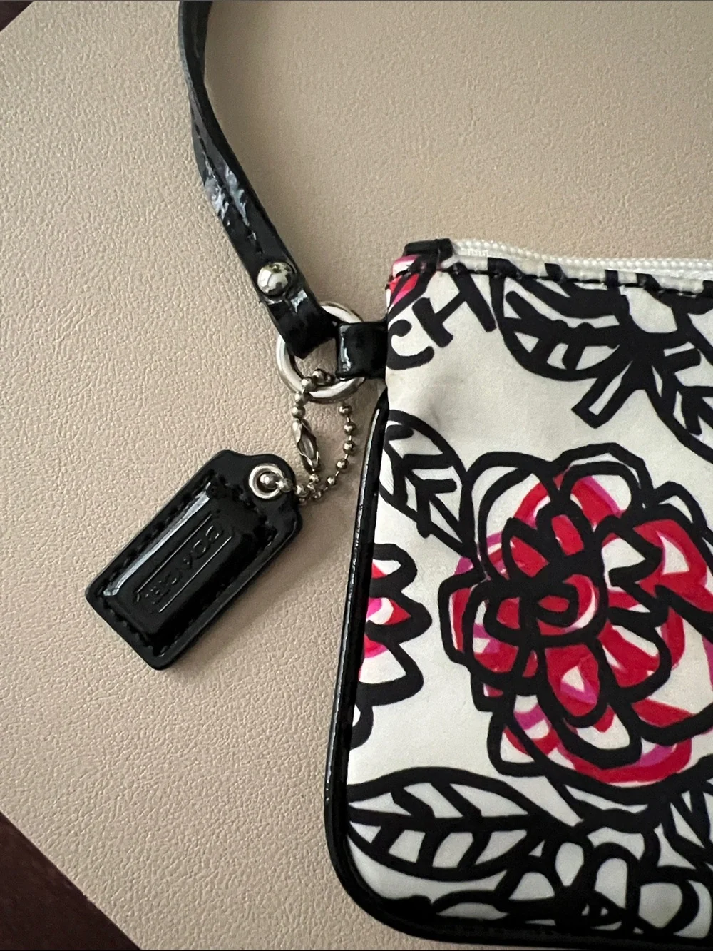 Coach Floral Poppy Wristlet